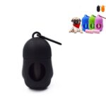 Avfallshåndteringssett for hund med plastboks for hundeposer (svart)