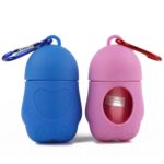 Avfallshåndteringssett for hund med plastboks for hundeposer (svart)