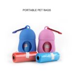 Avfallshåndteringssett for hund med plastboks for hundeposer (svart)