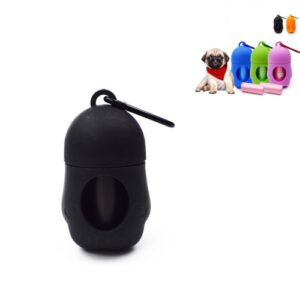 Avfallshåndteringssett for hund med plastboks for hundeposer (svart)