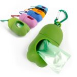 Avfallshåndteringssett for hund med plastboks for hundeposer (svart)
