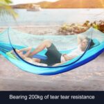 Bærbar utendørs camping fullautomatisk nylon fallskjermhammock med myggnett, størrelse: 250 x 120 cm (kamuflasje)