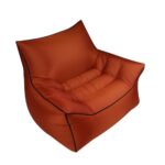 BB1806 Utendørs Bærbar Oppblåsbar Seng Sammenleggbar Strand Luftsofa, Lengde: Middels: 70x80x70cm (Oransje)