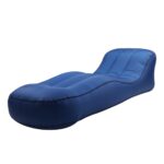 BB1840 Oppblåsbar Seng Latskap Utendørs Faltbar Bærbar Oppblåsbar Sofa Størrelse: Lengde: 190x72x50cm (Marineblå)