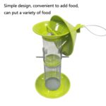 BF008 Hage Utendørs Metall Trådnett Hengende Transparent Plast Tube Automatisk Fuglemater