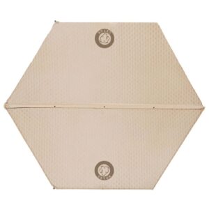 CSTUR D2250 Tykk Portable Camping Hexagonal Automatisk Oppblåsbar Matte Utendørs Picnic Fuktbeskyttende Matte, Tykkelse: 3 cm (Khaki)