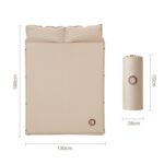 CSTUR Utendørs Tykk 5 cm Automatisk Oppblåsbar Matte Telt Camping Fuktighetsbeskyttende Liggeunderlag, Stil: To Personer Bruker khaki