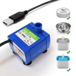 DC USB Kattvannfontene Pumpe, Vanndispenser Uten Børste, Stille Vannpumpe, Stil: Ingen LED Lys
