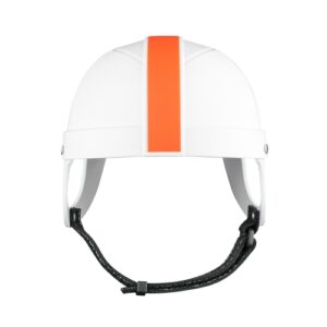 Dyrehjelm til hunder og katter, rugbyhatt-tilbehør, størrelse: S (hvit og oransje)