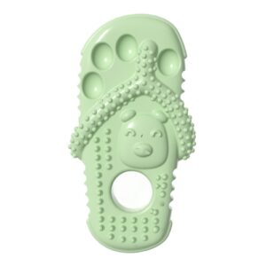 Dyreleker TPR Slippers Tannrengjøring Hundeleker (Matcha Farge)