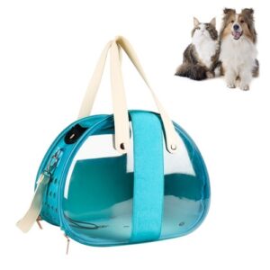 Easy Pet Utflukt Gjennomsiktig Ryggsekk Sammenleggbar Pustende Katt Bag, Spesifikasjon: 39X27X30cm (Himmelblå)