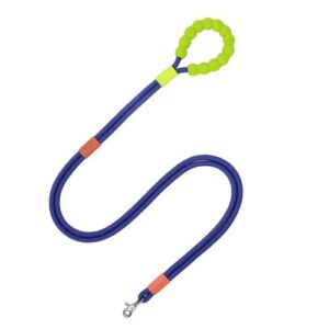 Eksplosjonsbestandig to-trinns hundebånd med skumhåndtak for mellomstore og store hunder (Havdis Blå)