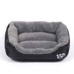 Fire Sesonger Ekte Varmt Kjæledyr Hundekennel Mat Teddy Pomerang Hundematte, Størrelse: L, 66×50×14cm (Svart Grå)