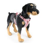 FunAdd Traction Tau Reflekterende Pustende Nylon Kjæledyr Vest Hundesele, Størrelse: M (Rosa)