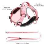 FunAdd Traction Tau Reflekterende Pustende Nylon Kjæledyr Vest Hundesele, Størrelse: M (Rosa)