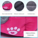 Godteri Farge Fire Årstider Ekte Varmt Kjæledyr Hundehus Mat Teddy Hundematte, Størrelse: L, 66×50×14cm (Magenta)