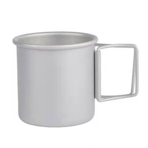 HK280 300ml Utendørs Camping Sammenleggbart Vannkrus Bærbart Aluminiumlegering Krus, Farge: Sølv
