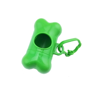 Hundebæsjdispenser, hundebæsjposeholder, hundebæsjposer (grønn)