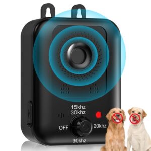 Ikke-sjokk hundebjeffavskrekkende enhet ultralyd bjeffestopper hunderepeller (svart)