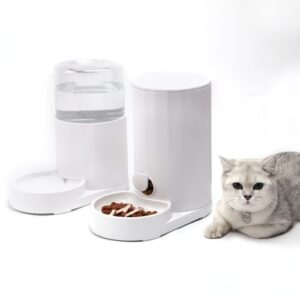 Katt Automatisk Vannbeholder Drikkeskål Hundemater, Stil: Drikkefontene + Mater