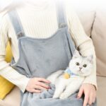 Katteklem Forkle Fleece Bæreposer Antiklisset Pels Holder Katter Lomme (Grå)
