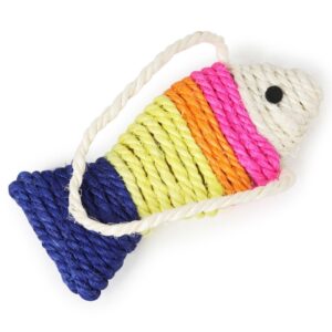 Kattelekene Lanyard Sisal Papp Fisk Klør Slipende Leker (Fargerik)