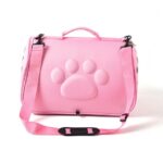 Katter og hunder går ut bærbar pustende sammenleggbar EVA kjæledyrsekk, størrelse: 43×25×26 cm (Rosa)