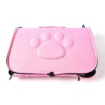 Katter og hunder går ut bærbar pustende sammenleggbar EVA kjæledyrsekk, størrelse: 43×25×26 cm (Rosa)