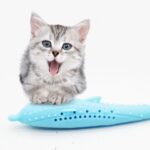 Kattmynta Katt Tannrens Silikon Dolfinglek (Blå)