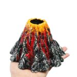 Kunstig Treplante Gress Akvariedekorasjon Vulkanstein Landskap, Kreativ Steinresin Ornament Akvarium Luftpumpe, Størrelse: S, 8.5*5.5*2.0 cm