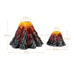Kunstig Treplante Gress Akvariedekorasjon Vulkanstein Landskap, Kreativ Steinresin Ornament Akvarium Luftpumpe, Størrelse: S, 8.5*5.5*2.0 cm