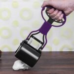 Langt håndtak kjeft avføring scoop for rengjøring av dyremøkk til hund, valp og katt (Gul)