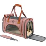 LDLC QS-012 Kjøledyr Utendørs Bærbar Pustende Sammenleggbar Tote Bag (Lys Rosa)