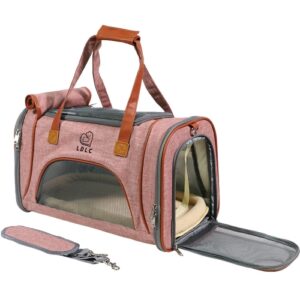 LDLC QS-012 Kjøledyr Utendørs Bærbar Pustende Sammenleggbar Tote Bag (Lys Rosa)