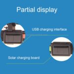 Medium og Stor Hund Pet Sol + USB Lading LED Lys Halsbånd, Nakkeomkrets Størrelse: L, 50-60cm (Hvit)