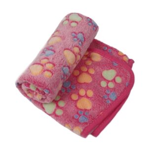 myk kjæledyrteppe vinter hund katt seng matte fotavtrykk varm sovemadrass små og mellomstore hunder katter korallfleece kjæledyrutstyr, størrelse: XS (rosa)
