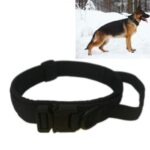 Nylon Tykket Stor- og Mellomstor Hund Traction Halsbånd, Størrelse: L (Svart)