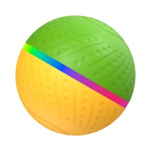 O3 8,5 cm Intelligent Auto Kjæledyrleketøy Hundertrening Luminous Ball med Radarutløser (Gul+Grønn)