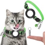 Pet Anti-tap Adresseanheng Halsbånd med Klokke for Airtag (Grønn)