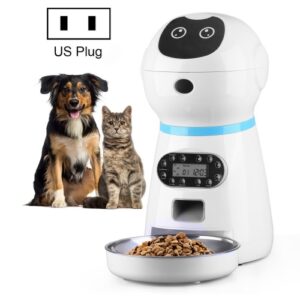 Pet Auto Feeding Intelligent Feed Rustfritt Stål Matfat, Spesifikasjon: US Plugg