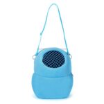 Pet Bag Liten Kjæledyr Hamster Bæreveske Ren Farge Sele Reiseveske, Størrelse: L (Himmelblå)