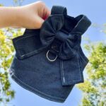 Pet Cat Denim Skjørt Bryst Rygg Bånd for Hundelufting, Størrelse: XS(303)