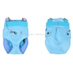 Pet Chest Backpack / Myk Skinn Bukse Stil Veske / Bærbar Pet Ryggsekk for Hund og Andre Kjæledyr Medium, Størrelse: 28*20cm (Blå)