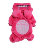 Pet Coral Fleece Kostyme Søte Chinchillaer Hund Varm Frakk, Størrelse:M (Rosa)