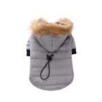 Pet Dog Coat Vintervarm Klær til Små Hunder for Chihuahua, Myk Pels Hettevalp Jakke Klær for Chihuahua Små Store Hunder, Størrelse: S (Grå)