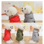 Pet Dog Coat Vintervarm Klær til Små Hunder for Chihuahua, Myk Pels Hettevalp Jakke Klær for Chihuahua Små Store Hunder, Størrelse: S (Grå)