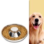 Pet Dog Food Bowl - Matskål i Rustfritt Stål for Hunder - Slow Food Skål - Dyretilbehør, Størrelse: 34cm