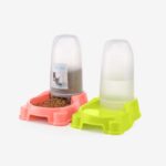 Pet Dual Purpose Automatisk Vannbeholder Hundeskål Hund Katt Universell (Rosa)