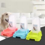 Pet Dual Purpose Automatisk Vannbeholder Hundeskål Hund Katt Universell (Rosa)