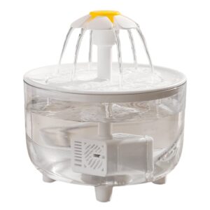 Pet Flower Automatisk Filter Sirkulasjons Plugg-In Vann Dispenser (Hvit)